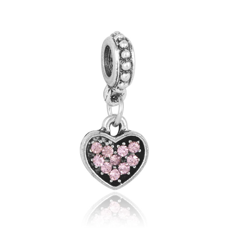 Wholesale 5PCS DIY Retro Heart-Shaped Charms