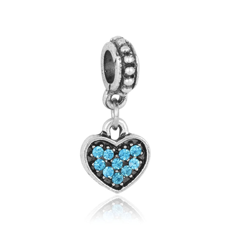 Wholesale 5PCS DIY Retro Heart-Shaped Charms