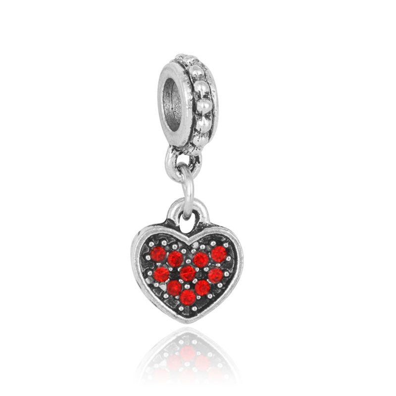 Wholesale 5PCS DIY Retro Heart-Shaped Charms