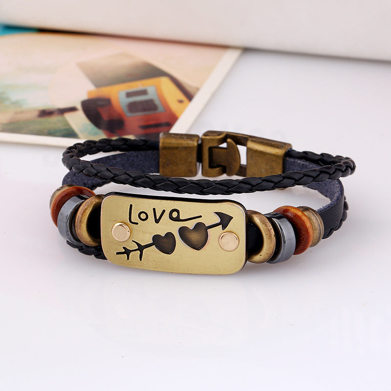 Wholesale Genuine Leather Couple Bracelets