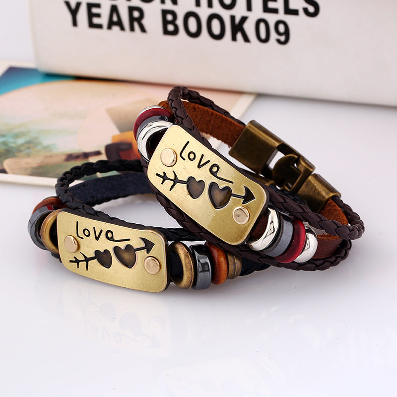 Wholesale Genuine Leather Couple Bracelets