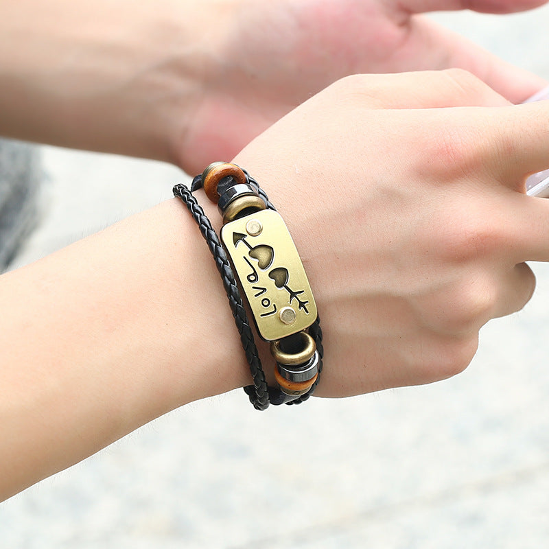 Wholesale Genuine Leather Couple Bracelets
