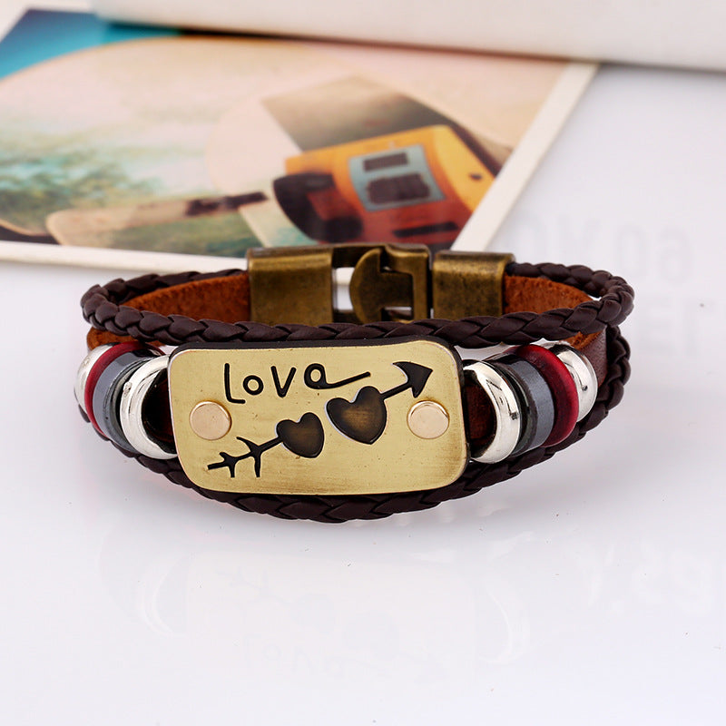 Wholesale Genuine Leather Couple Bracelets