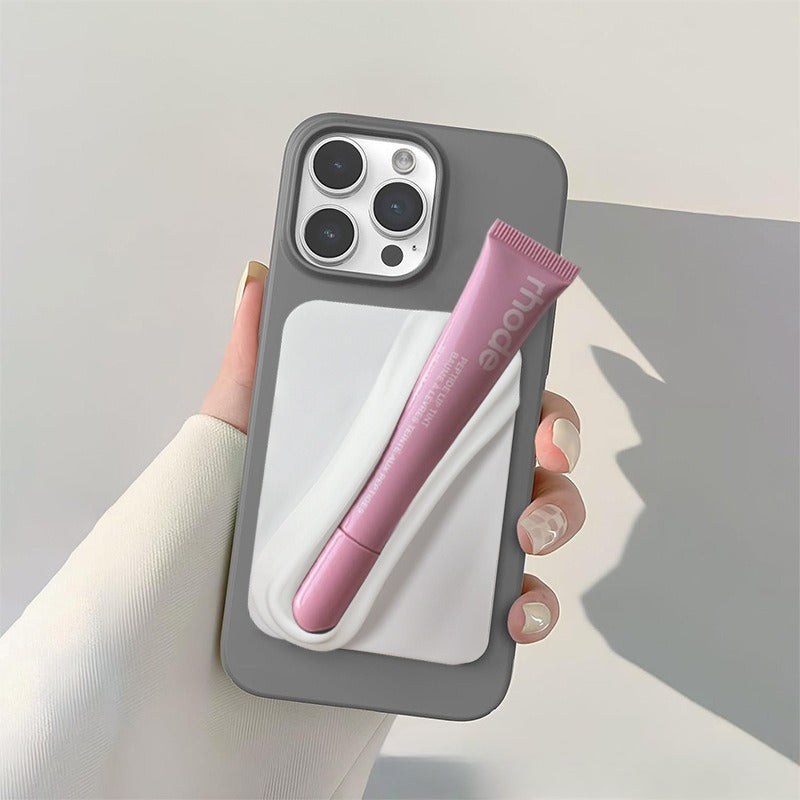 Wholesale Soft Glue Adhesive Lip Glaze Bracket Soft Shell Mobile Phone Case ACC-PC-MoSi001