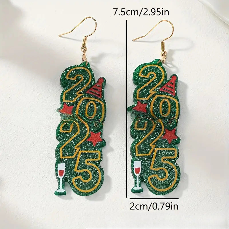 Wholesale Acrylic Christmas Sequin Earrings ACC-ES-XiangX006
