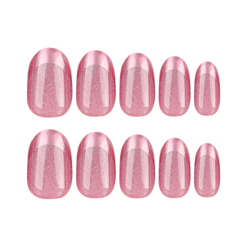 Wholesale 24 Pieces/box Pink and Purple Cat Eye Nails Kits Nail Stickers ACC-NS-LeFan223