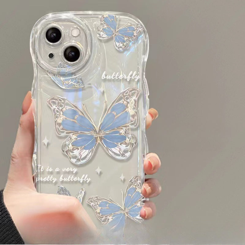 Wholesale Wave Butterfly Silicone Glitter Soft Shell Phone Case ACC-PC-ShanShan004