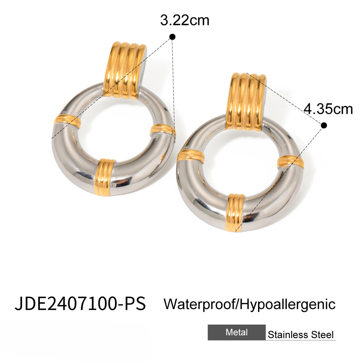 Wholesale Stainless Steel Hoop Earrings ACC-ES-WanX007