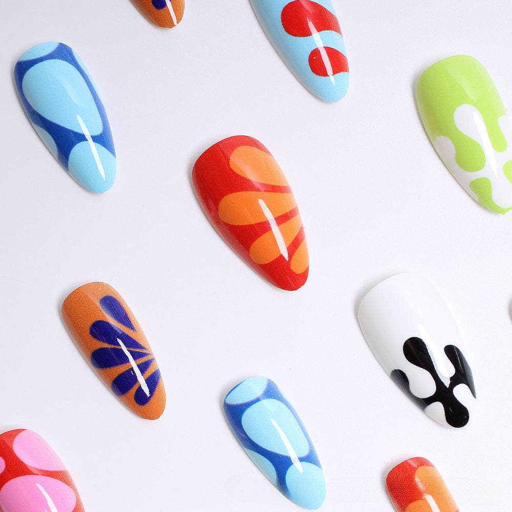 Wholesale 24 Pieces/box Press-on Nails Kits Nail Stickers ACC-NS-XingNai012