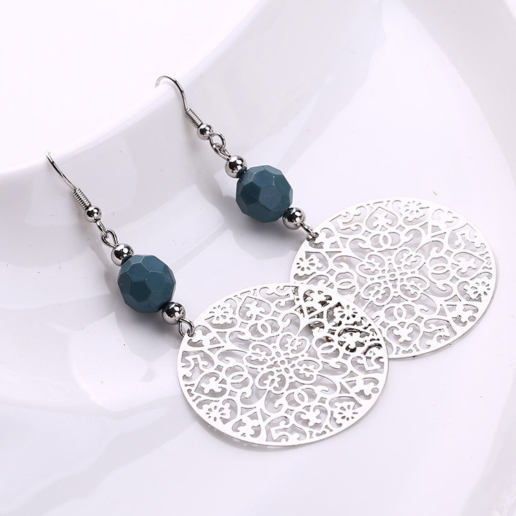 Wholesale fashion simple temperament hollow round popular female earrings