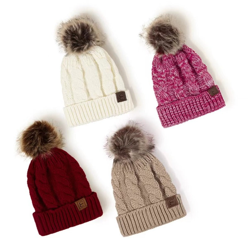 Wholesale Autumn Wool Ball Knitted Hat ACC-HT-Suli004