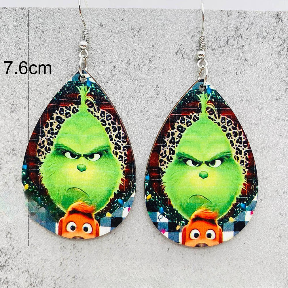 Wholesale Christmas Wood Earrings ACC-ES-AnDao009