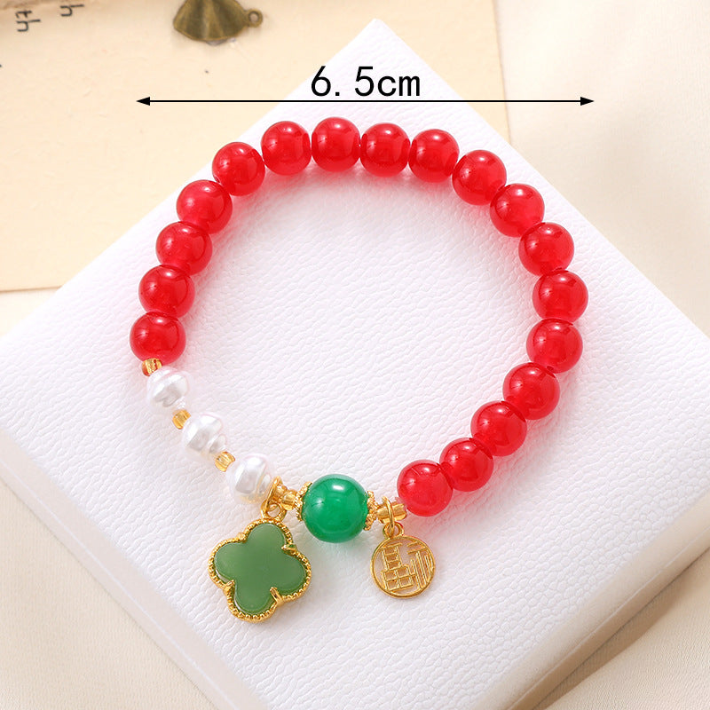 Wholesale Lily of The Valley Crystal Glass Beaded Bracelet ACC-BT-YiL001