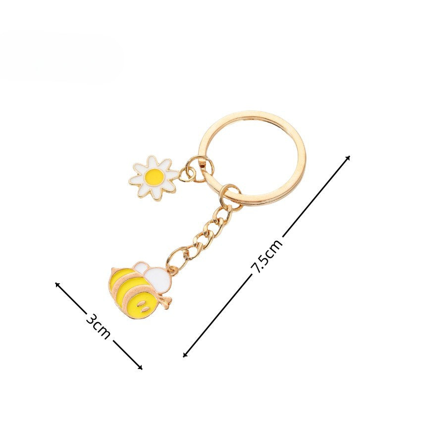 Wholesale Creative Cute Diamond Daisy Metal Keychain ACC-KC-RongR046