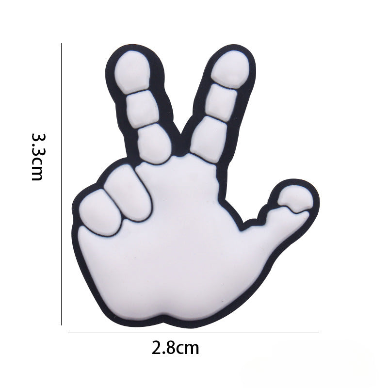 Wholesale 5pcs Cartoon Palm Silicone Focal Beads ACC-BDS-GuangTian037