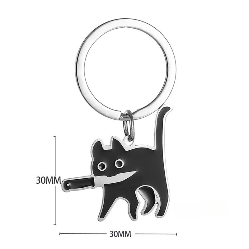 Wholesale Cartoon Cat Titanium Steel Keychain ACC-KC-Chuno002