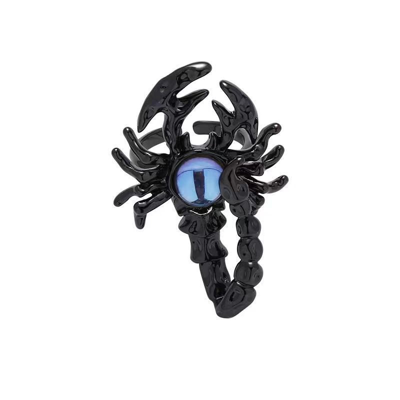 Wholesale Alloy Personality Moonstone Scorpion Open Rings ACC-RS-ShaoYu001