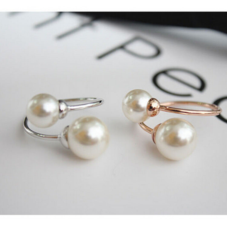 Wholesale Pearl U-shaped ring Rose gold jewelry rings