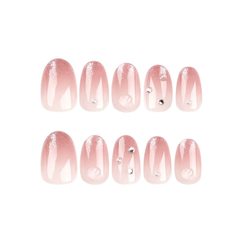 Wholesale 24 Pieces/box Pink Gradient Pink Nails Kits Nail Stickers ACC-NS-LeFan211