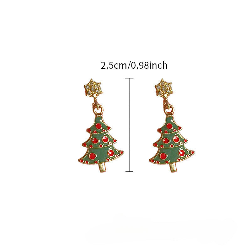 Wholesale Christmas Water Drop Christmas Tree Earrings ACC-ES-FanYou004