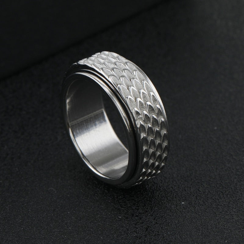 Wholesale Demon Eye Stainless Steel Ring Men's Pentagram Ring ACC-RS-ZhongQi013