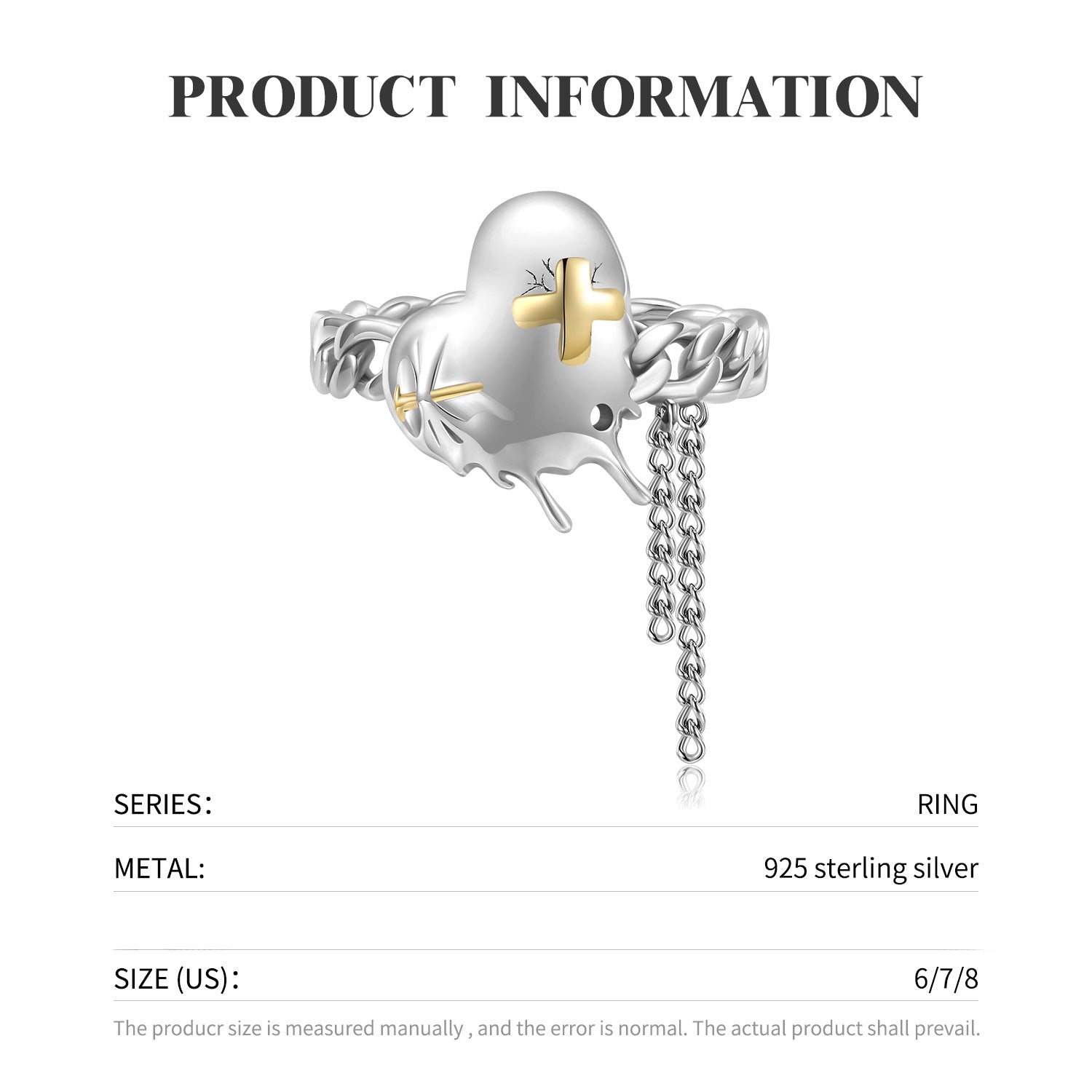 Wholesale S925 Sterling Silver Plated 14K Gold Heart Shaped Rings ACC-RS-MC019