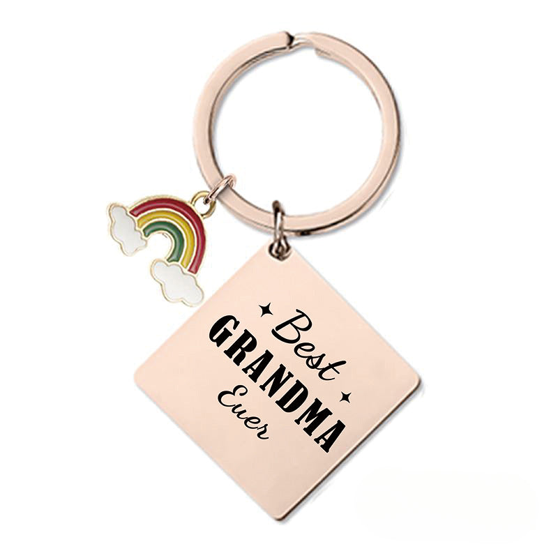 Wholesale Mother's Day Gift Metal Square Keychain ACC-KC-Ganggu007