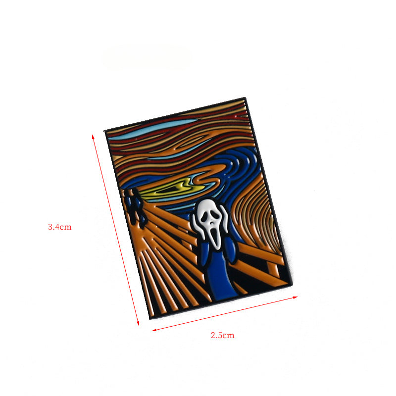 Wholesale Scream Cartoon Brooch Horror Skull Killer Brooch ACC-BCH-HX001