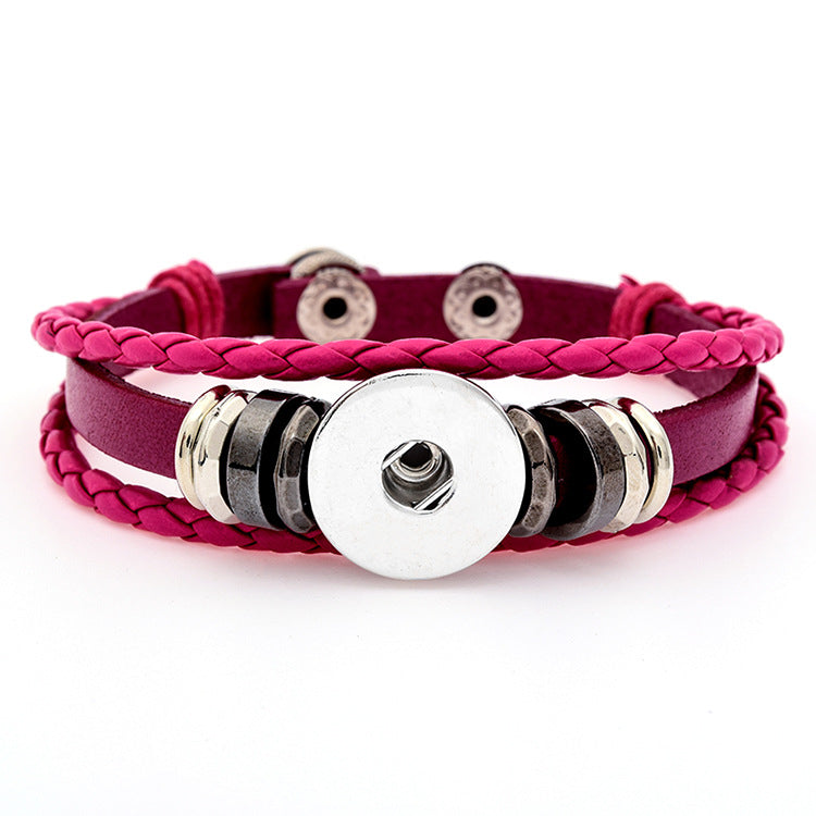 Wholesale DIY European Style Woven Bracelet Alloy Electroplated Fashion Jewelry Accessory