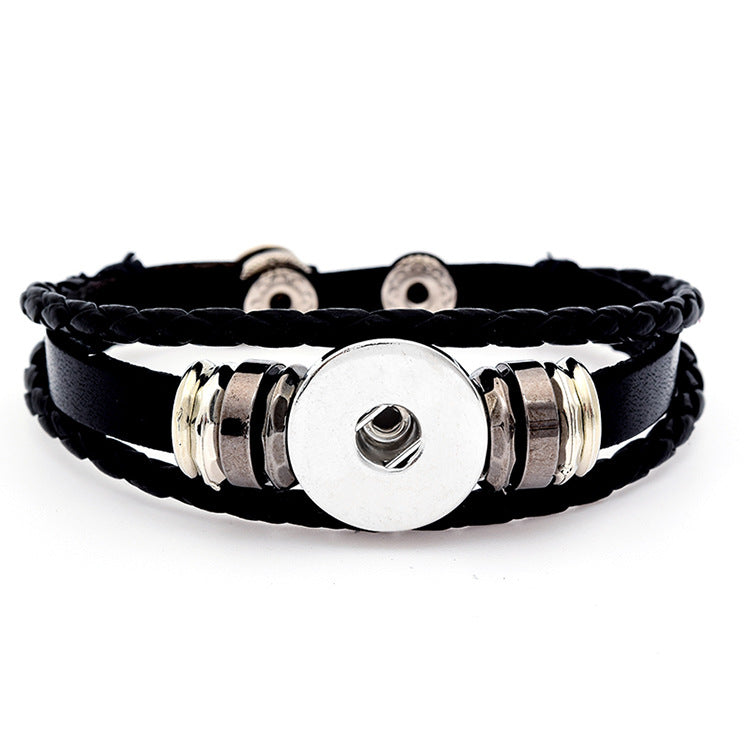 Wholesale DIY European Style Woven Bracelet Alloy Electroplated Fashion Jewelry Accessory
