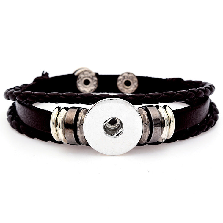 Wholesale DIY European Style Woven Bracelet Alloy Electroplated Fashion Jewelry Accessory