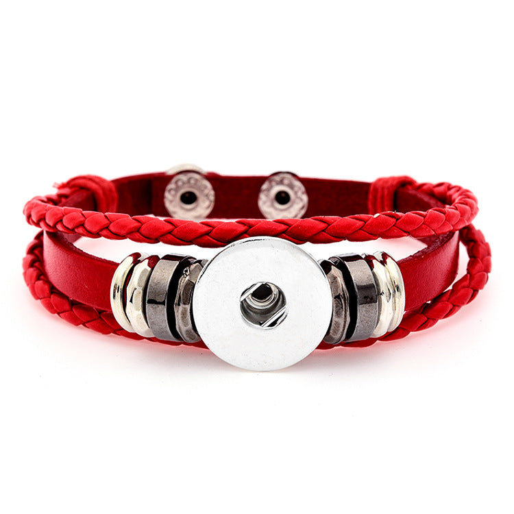 Wholesale DIY European Style Woven Bracelet Alloy Electroplated Fashion Jewelry Accessory
