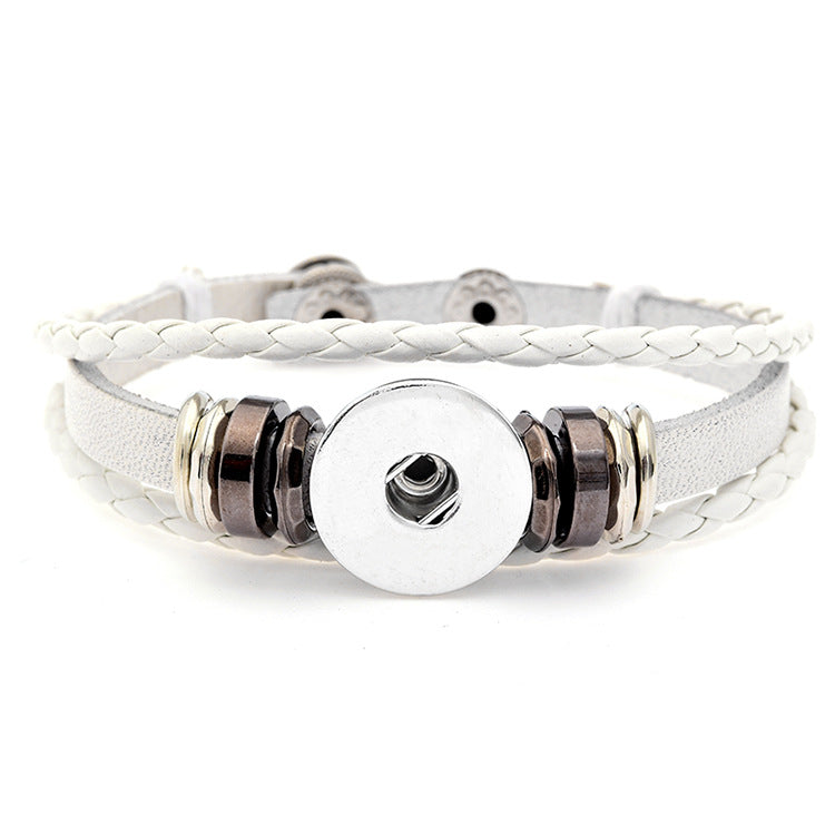 Wholesale DIY European Style Woven Bracelet Alloy Electroplated Fashion Jewelry Accessory