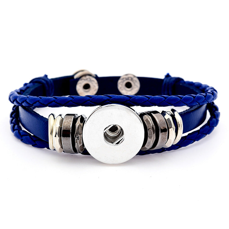 Wholesale DIY European Style Woven Bracelet Alloy Electroplated Fashion Jewelry Accessory