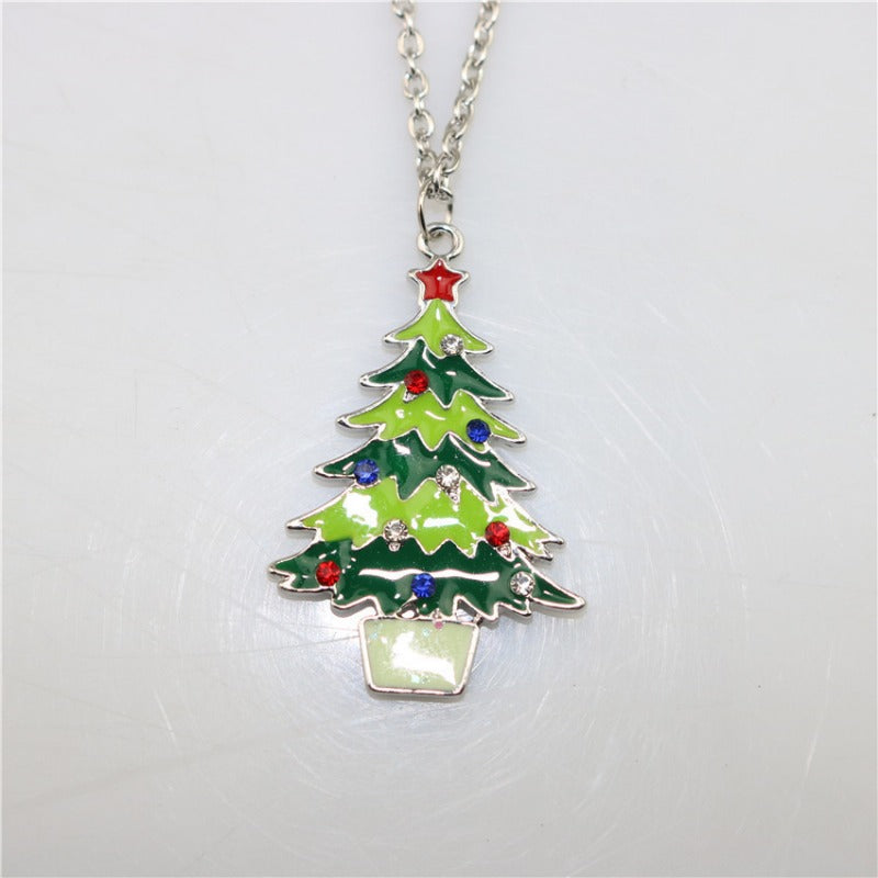 Wholesale Christmas Sticker Printed Necklaces ACC-NE-HaoYun002