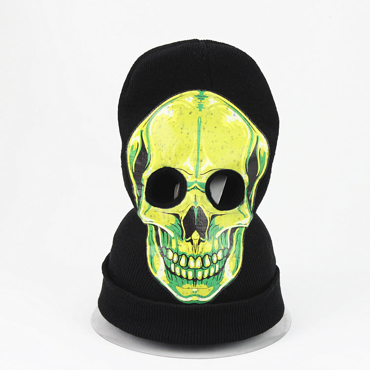 Wholesale   horror skull knitted headgear ghost mask hat