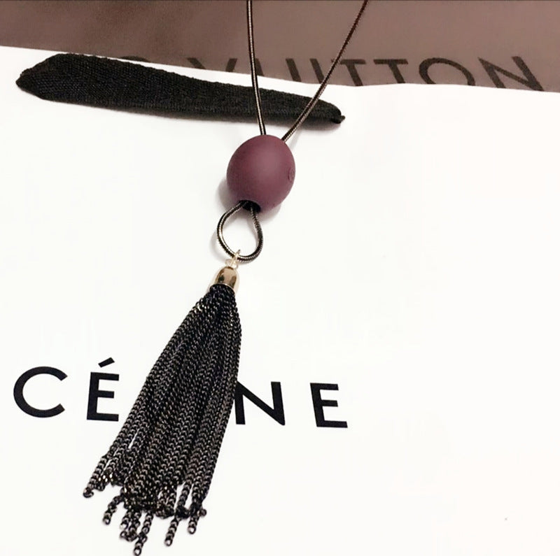 Wholesale Long tassel pearl necklace