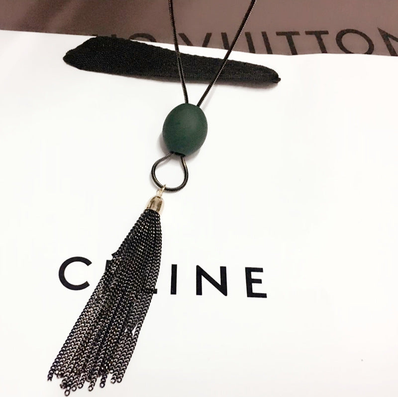 Wholesale Long tassel pearl necklace