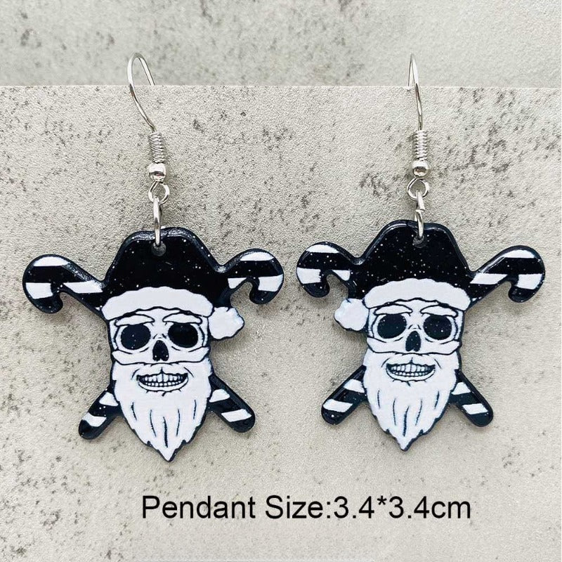 Wholesale Horror Christmas Black Christmas Tree Acrylic Earrings ACC-ES-ChenY101