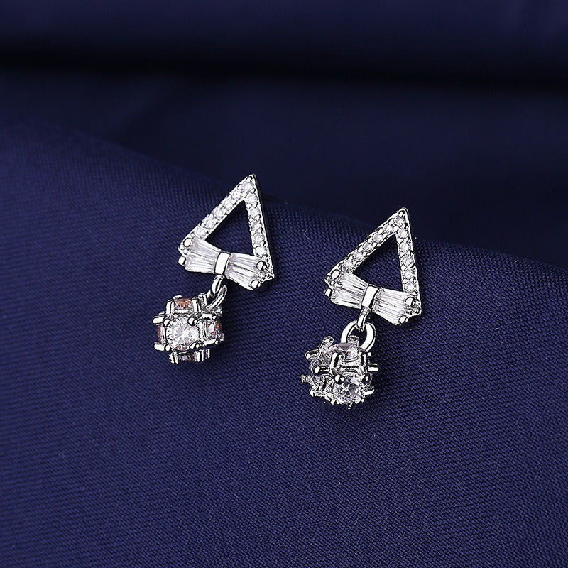 Wholesale Teardrop Short Zircon Geometric Earrings ACC-ES-MeiLi003