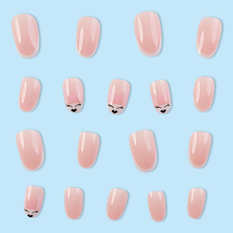 Wholesale 24 Pieces/box Easter Love Bunny Nails Kits Nail Stickers ACC-NS-QXJ002