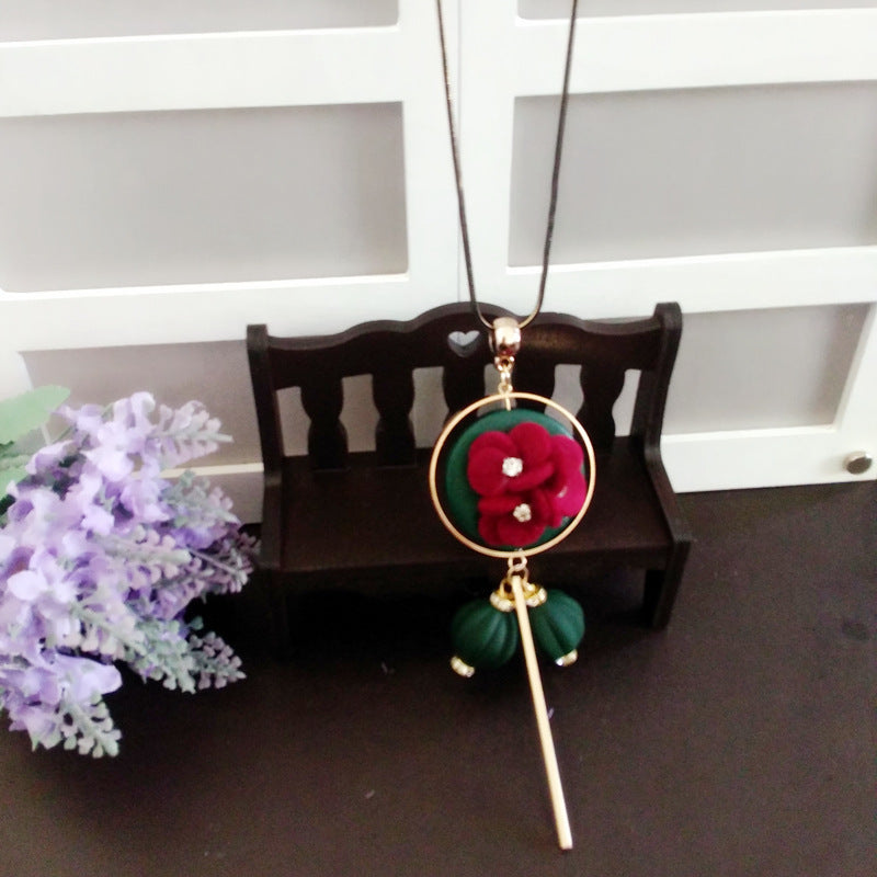 Wholesale  Long Necklace  Wooden Pendant Pendant Accessories