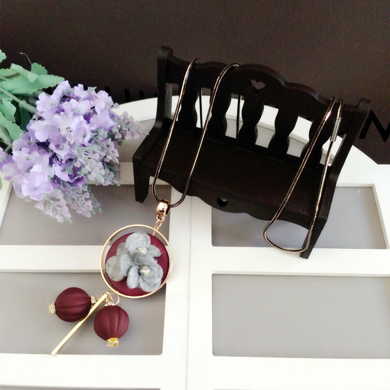 Wholesale  Long Necklace  Wooden Pendant Pendant Accessories