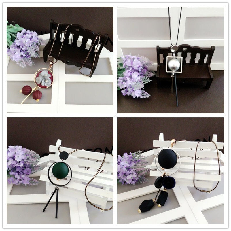 Wholesale  Long Necklace  Wooden Pendant Pendant Accessories