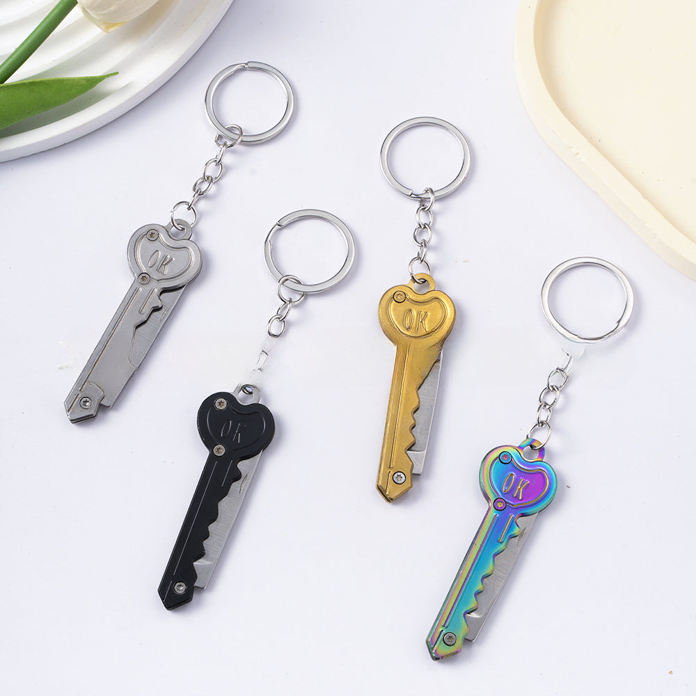 Super Cheap Keychain Wholesale Outdoor Folding Express Unboxing Stainless Steel Keychains ...