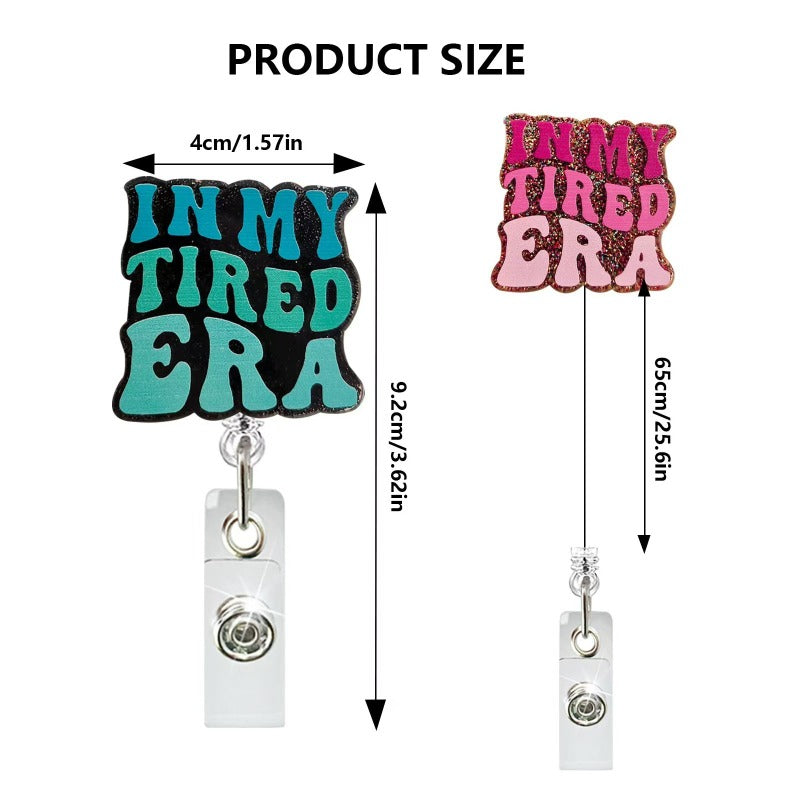 Wholesale Acrylic Glitter Master Retractable Badge Reel Keychain ACC-KC-LingYu015