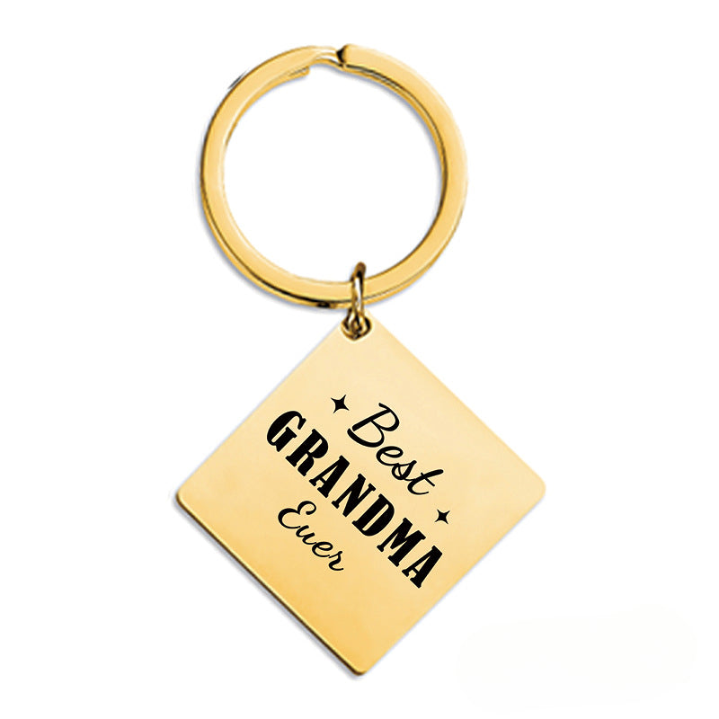 Wholesale Mother's Day Gift Metal Square Keychain ACC-KC-Ganggu008
