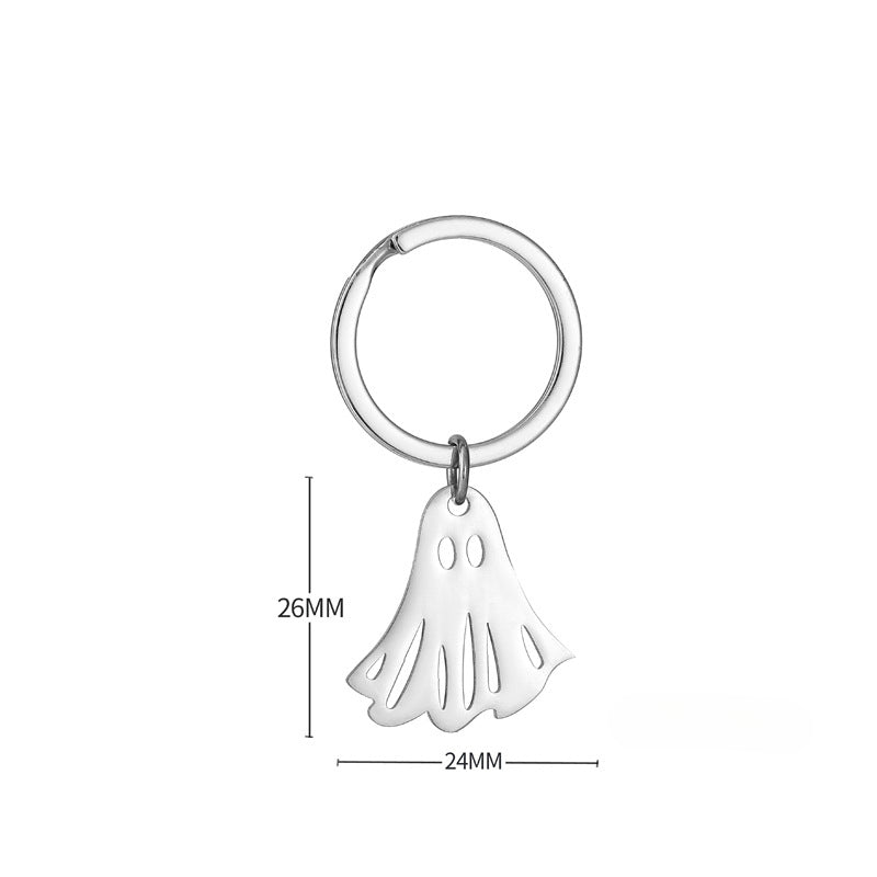 Wholesale Halloween Cute Cartoon Ghost Stainless Steel Keychains ACC-KC-JinZhu015
