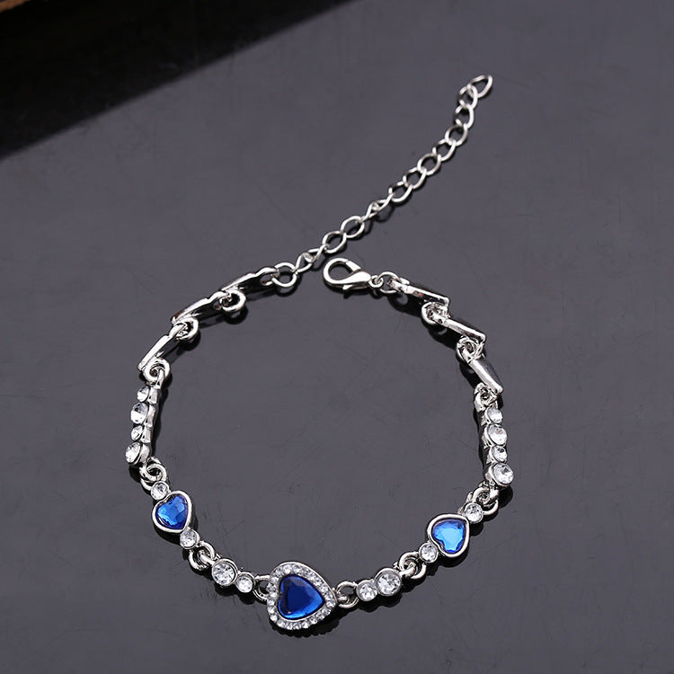 Wholesale Blue Heart Bracelet