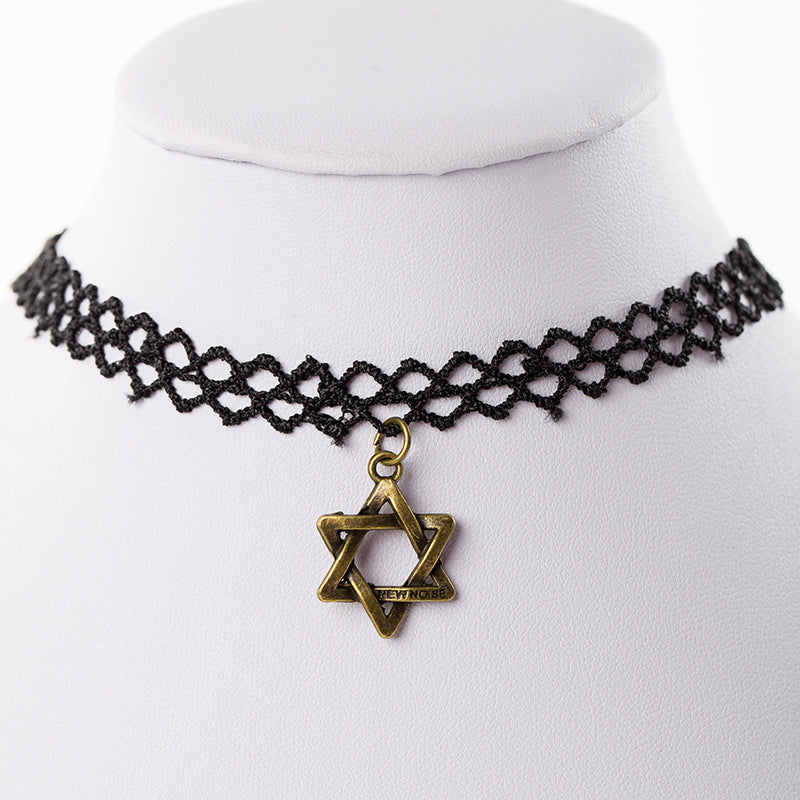 Wholesale  velvet lace neckband collar women's short clavicle chain necklaces